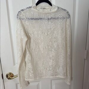 Express Lace White Top size medium